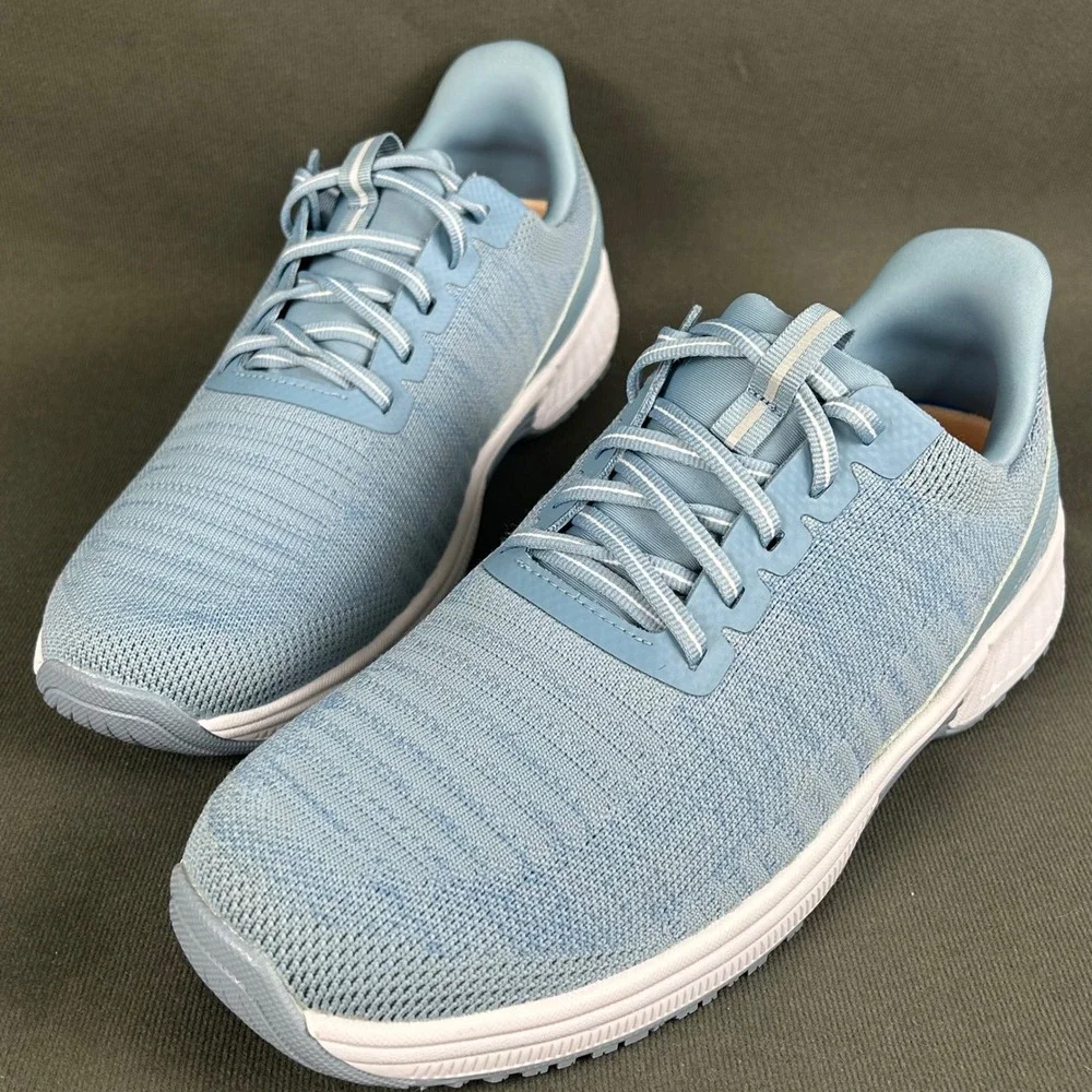 Orthofeet Womens Blue‎ Stretch Knit Walking Shoes Comfort Sneakers 11.5 Wide